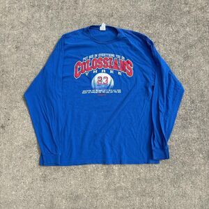 Blue vintage baseball long sleeve tee baseball